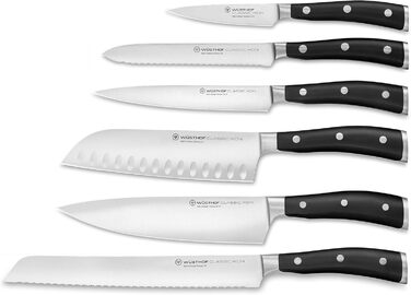 Набор ножей WSTHOF Classic Ikon, 7 предметов (черный, традиционный)