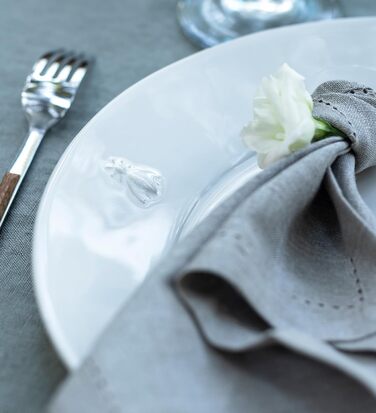 Тарілка десертна 21,4 см, набір 4 предмети, білі Abeille La Rochère