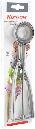 Ложка для мороженого Westmark/шарик для мороженого, с ручкой-щипцами, длина 21,8 см, нержавеющая сталь, профессиональная, серебристая, 62942270 5 см