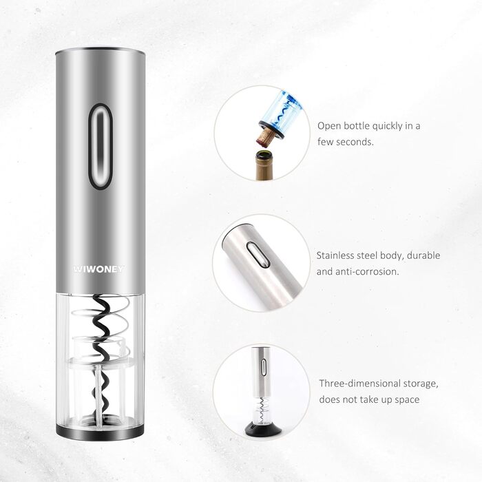 Електричний відкривач для пляшок вина 4-в-1 WIWONEY