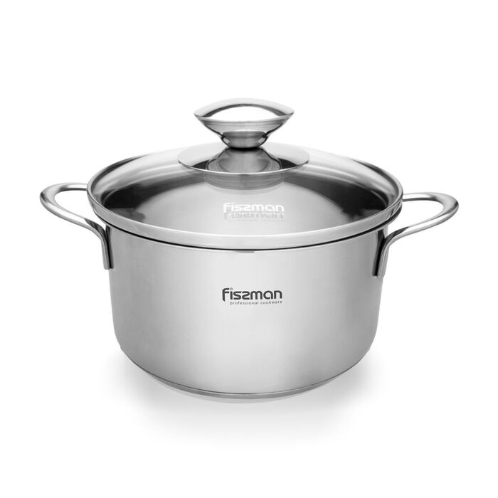 Кастрюля со стеклянной крышкой 14 см 1,1л BAMBINO Fissman