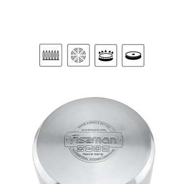 Кивш Fissman LEDA 14x8,5 см/1,2 л без крышки нержавеющая сталь (5239)