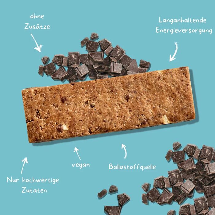 Энергетические батончики с темным шоколадом и миндалем 16 x 40 г, Choco TZAMPAS