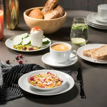 Набор столовой посуды на 6 персон, 30 предметов, белые New Fresh Basic Villeroy & Boch