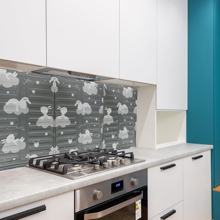 Двухсекционная сложная защита от брызг для кухни WESIEVYA