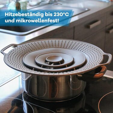 Силіконовий захист від розливу для каструль та сковорідок Ø 15-25 см Netrox