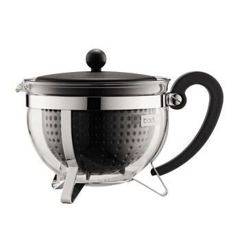 Чайник для заварювання з фільтром, чорний, 1,3 л, Chambord Bodum