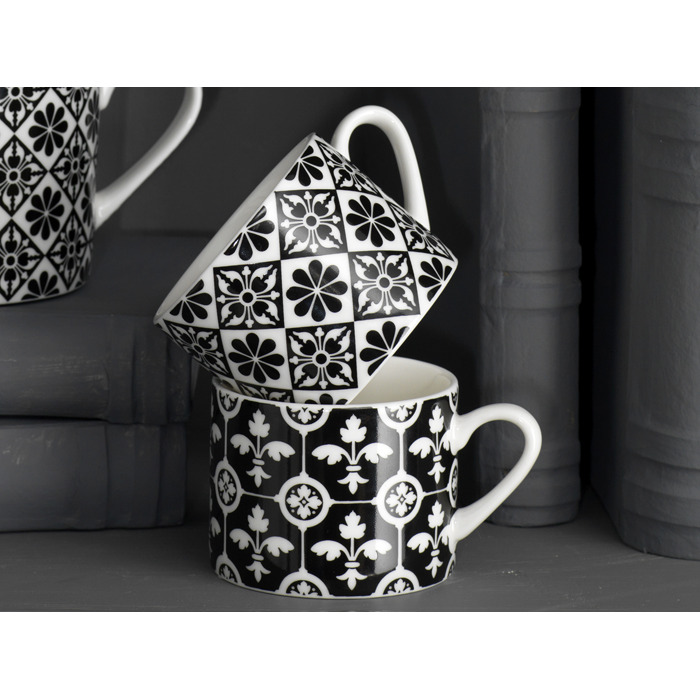 Набор чашек для эспрессо CreativeTops Encaustic Tiles, фарфор, 4 шт., 75 мл