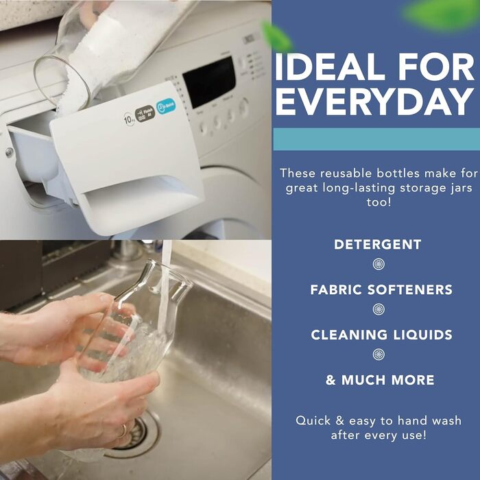 Стеклянные бутылки-графы 4 шт 1 л HEFTMAN