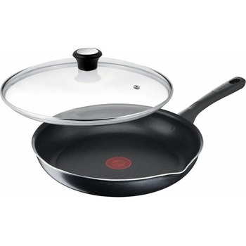 Tefal Сковорода з кришкою Day by Day, 24см, з кришкою, алюміній, бакеліт, скло, чорний