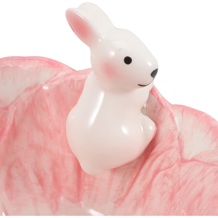 Набір мисок у формі кролика з ложкою рожевий BOSUGE
