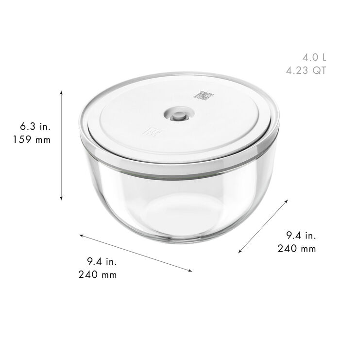 Набор мисок с вакуумными крышками, 6 предметов, прозрачное стекло Fresh & Save Zwilling