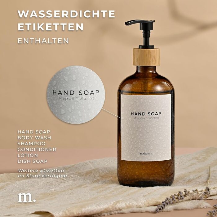 Диспенсер для мила 500 мл, коричневе скло MaisoNovo