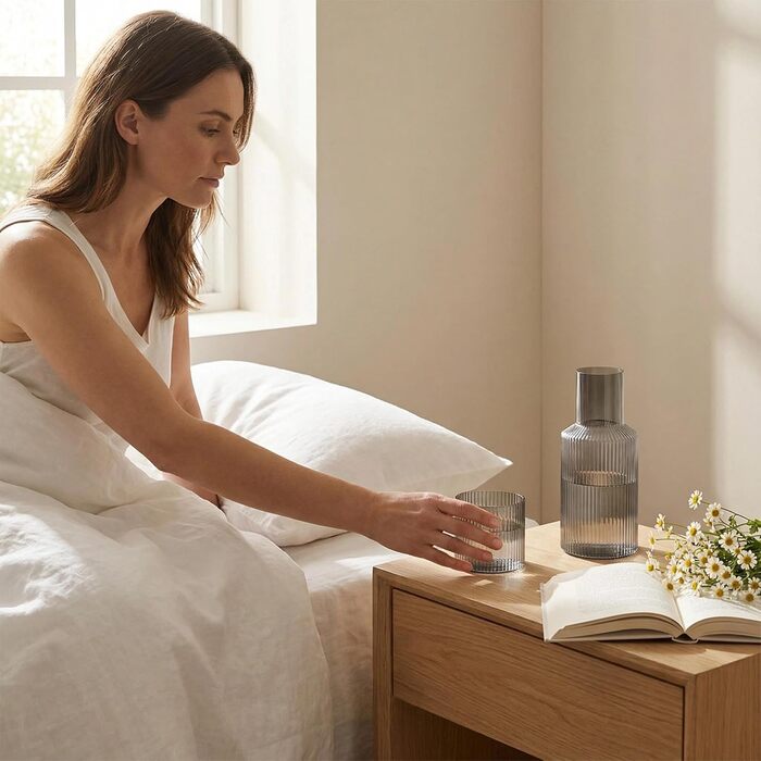 Набір скляної графіну з чашкою 1 л AOSEE