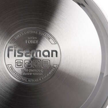 Сковорода Fissman FORCE 20x4,5 см с индукционным антипригарным дном алюминий (5464)