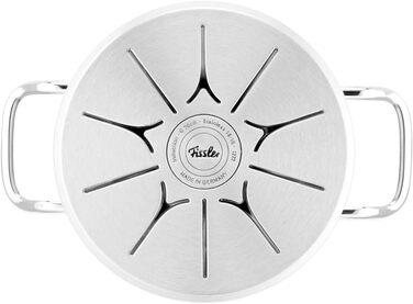 Каструля Fissler Original-Profi Collection/Нержавіюча сталь (Ø 2,1 л) зі скляною кришкою індукційна, срібляста (20 см)