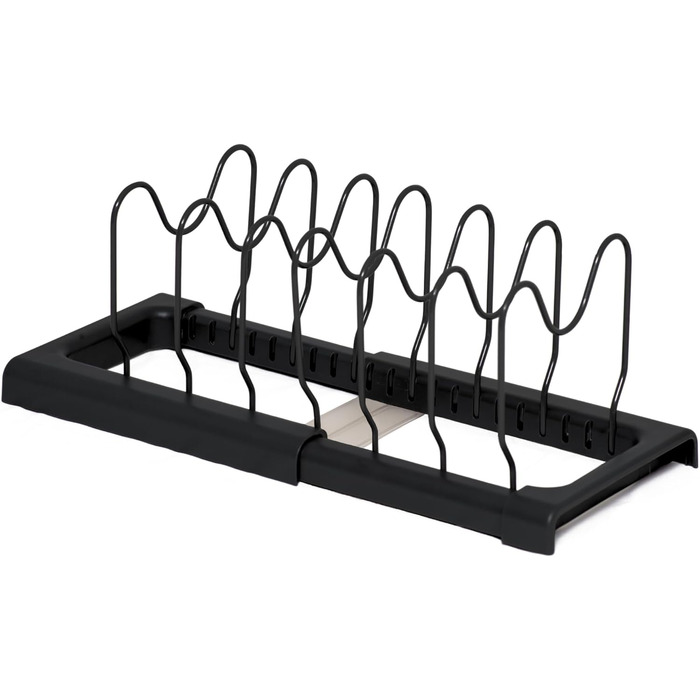 Тримач для посуду розсувний, чорний Simplywire