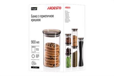 ARDESTO Банка для зберігання Fresh, 900мл, скло, пластик, прозорий