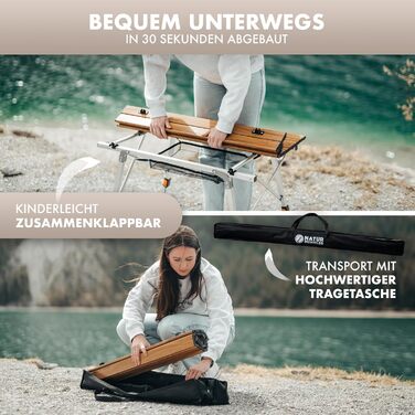 Складной кемпинговый стол с сумкой для транспортировки NATURBUMMLER