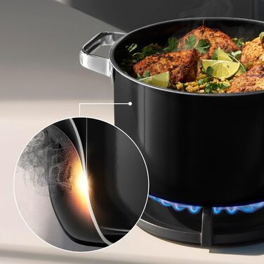 Набір каструль зі скляними кришками, 4 предмети, чорний Fusiontec Mineral Pro WMF