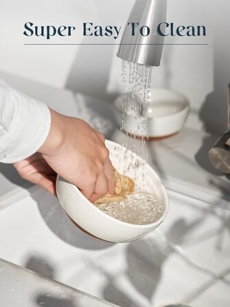Набір керамічних мисок 6 - 270 мл Набір десертних мисок порцеляновий для мюслі, рису, тапас, гарнірів - Можна використовувати в мікрохвильовій печі та посудомийній машині - Alabaster White (5.9/680ML)