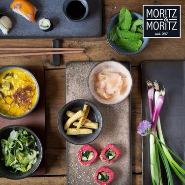 Набір посуду Moritz & Moritz VIDA з 18 предметів Елегантний набір тарілок 6 персон з високоякісної порцеляни посуд, що складається з 6 обідніх тарілок, 6 десертних тарілок, 6 тарілок для супу (4 маленькі миски)