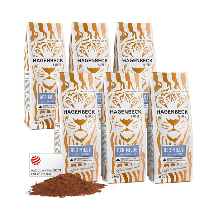 Кава - Кав&39ярня - Смажена кава - Мелені кавові зерна - 250 г - 100 арабіка - Ароматна - Традиційна кавова суміш (М&39яка, 250 г (6 шт.))