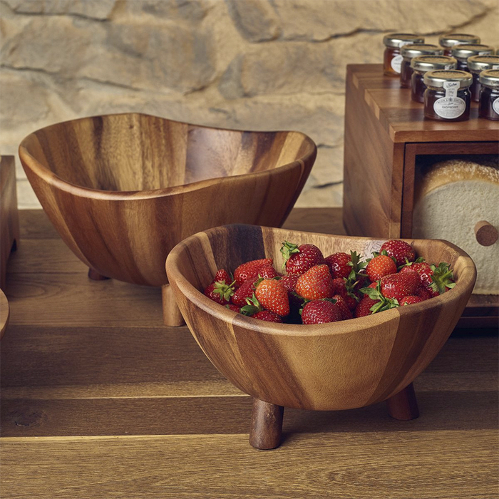 Чаша-тринога 30 см, Acacia Wood, GenWare