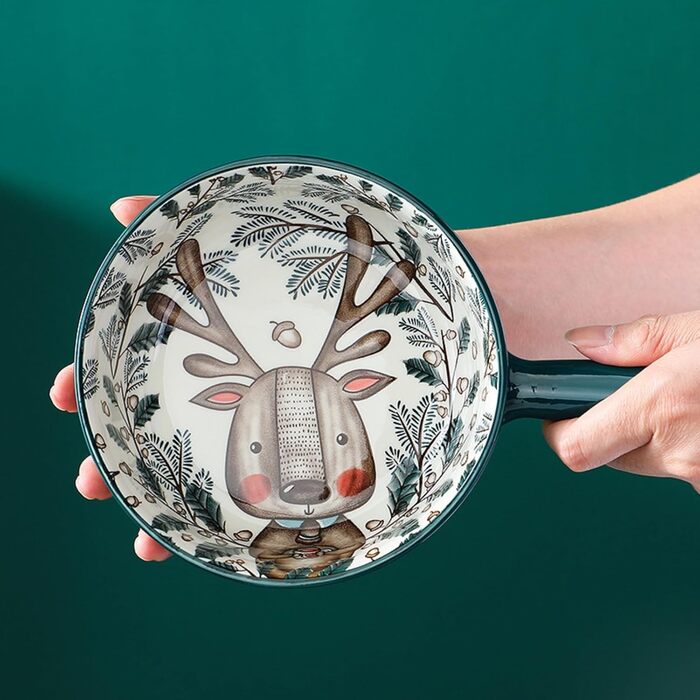 Керамічна супова миска з ручками 650 мл XNSHUN