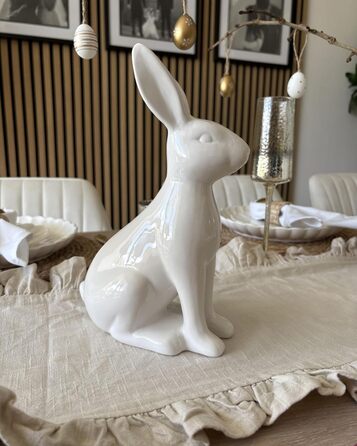 Декоративна фігурка кролика на Великдень 26 см Beliani