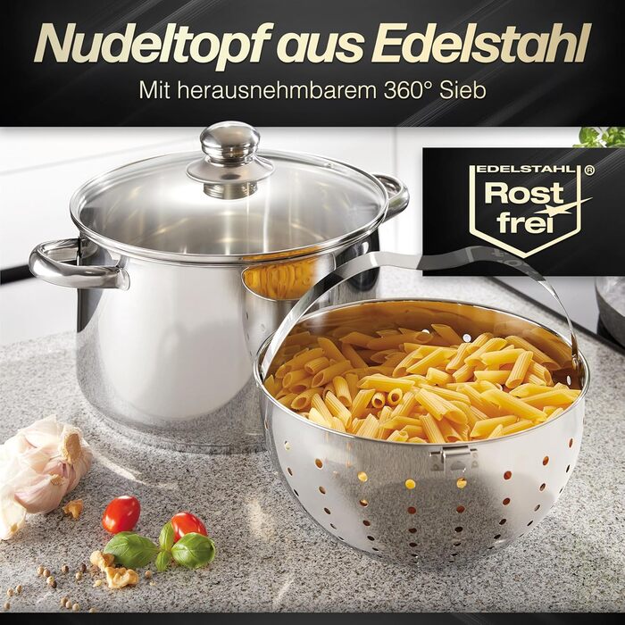 Каструля для пасти зі скляною кришкою 24 см Beyond