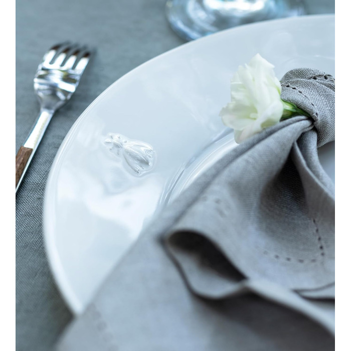 Тарілка десертна 21,4 см, набір 4 предмети, білі Abeille La Rochère