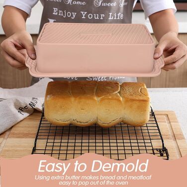 Силиконовая форма для выпечки хлеба, 28x12x6,5 см, розовая Techchii