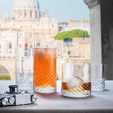 Луїджі Борміолі Рома склянка для пиття, 362 мл, 4 шт. и, прозора