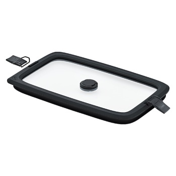 Вауумная крышка для контейнера 1 л прямоугольная с зажимами, стекло Flexx 2Go Rosle