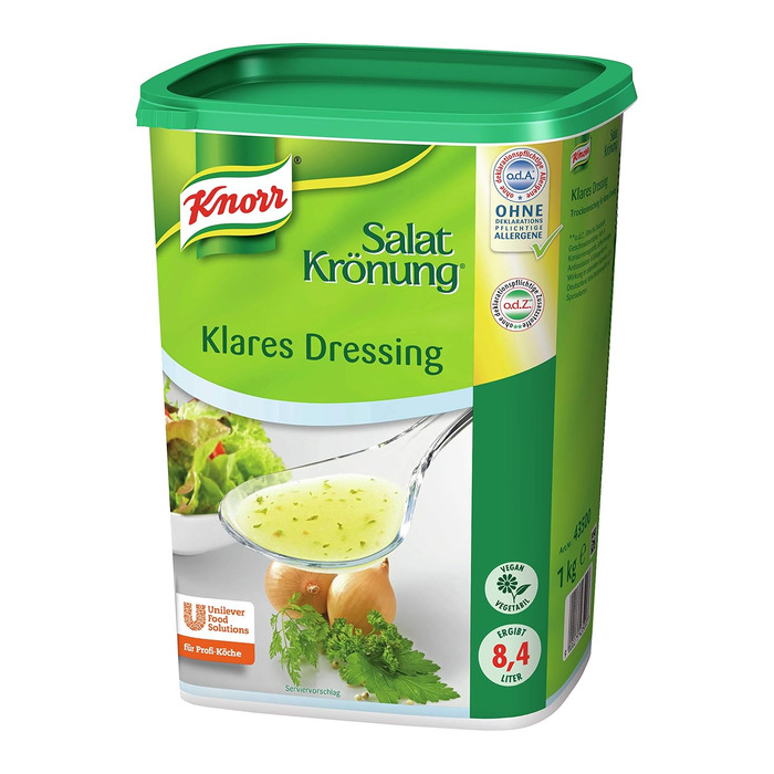 Заправка для салату Knorr Art (Легко готується заправка для салату, універсальний соус для салату) 1 упаковка (1 x 1 кг) (Прозора, 1 кг (1 упаковка))