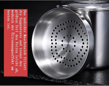 Сепаратор для відокремлення жиру 1,3 л з кришкою, нержавіюча сталь Vialex