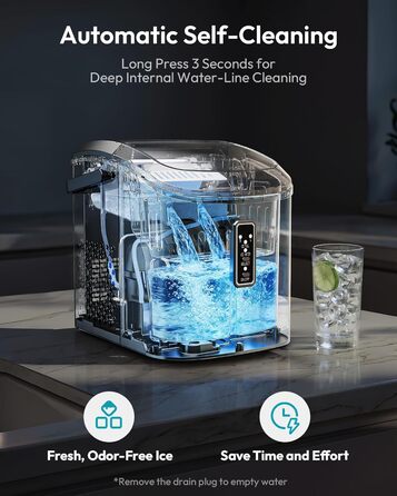 Компактный льдогенератор 1,1 л серебряный EUHOMY