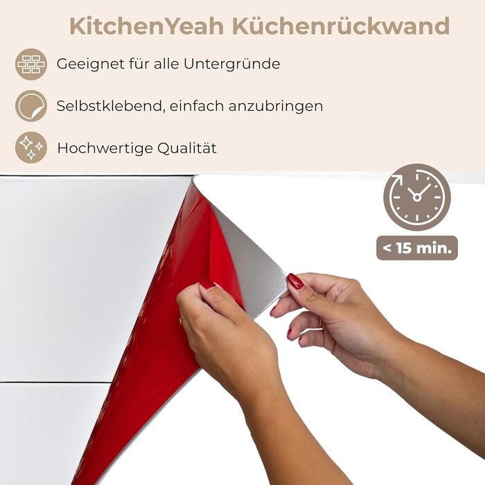 Кухонний фартух 60x250 см, самоклеючий фартух, кухонний фартух, кухонний фасад, самоклеючі кухонні фартухи - Осінь (Білий - Кольори, 80 x 200 см)