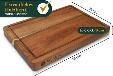Доска для нарезки из акации 35 х 25 см Woolf & Woods
