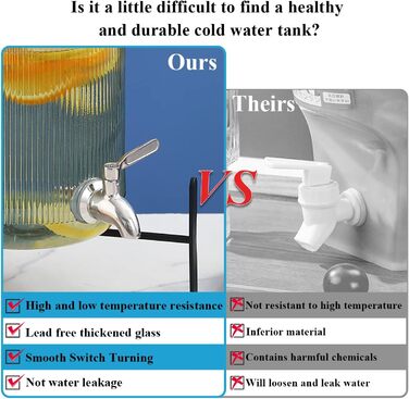 Стеклянный диспенсер для напитков 4 л Berglander