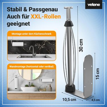Держатель для кухонных рулонов, серебристый Zewa Vetene