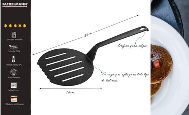 Лопатка с прорезями для омлетов и блинов, черная Nero Fackelmann