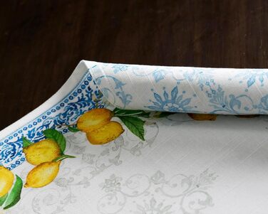 Серветки Maison d&39Hermine зі 100 бавовни, набір з 4 шт. , декоративні серветки, пасхальні серветки, що праються, для свят, вечерь, весни, літа (33 см x 48 см) (030 - Cedrat)