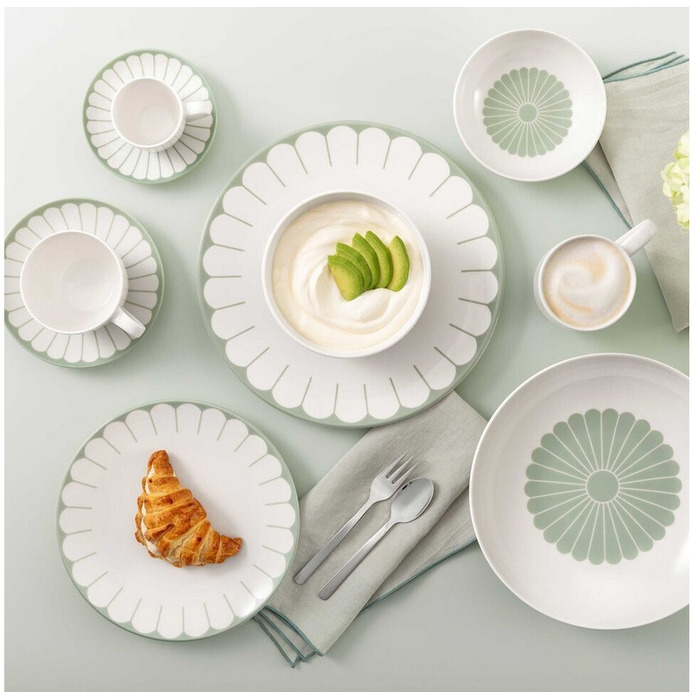 Набір столового посуду на 2 персони, 8 предметів, зелений Fleur Villeroy & Boch