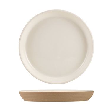 Тарелка 20*h 2.5 см см, Kava White Stoneware Ribbed, GenWare
