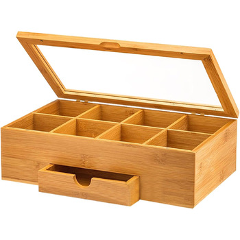 Органайзер для чайних пакетиків Generico, дерев&39яна коробка для зберігання чаю, органайзер для чаю з відділеннями, прозора акрилова коробка з віконцем, рішення для зберігання чаю, багатофункціональний органайзер, органайзер для ліків, стильний трима Органайзер для чайних пакетиків Generico, дерев&39яна коробка для зберігання чаю, органайзер для чаю з відділеннями, прозора акрилова коробка з віконцем, рішення для зберігання чаю, багатофункціональний органайзер, органайзер для ліків, стильний трима