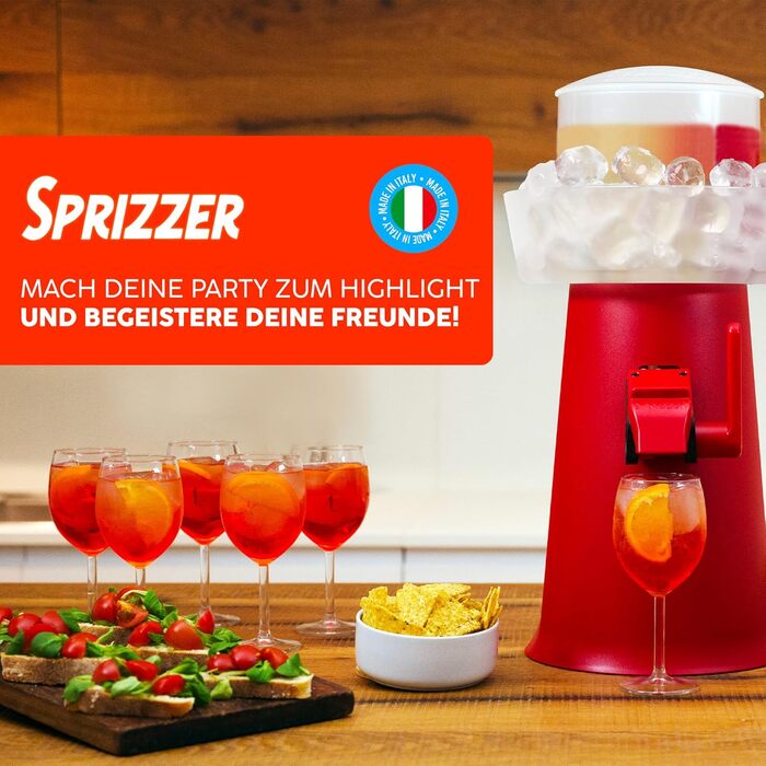 Диспенсер и миксер 3 л красный Sprizzer