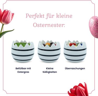 Набір декоративних елементів Heitmann керамічні великодні прикраси під порцеляну, для встановлення, білі, приблизно 12,5 x 10,5 x 8 см (яєчна шкаралупа)