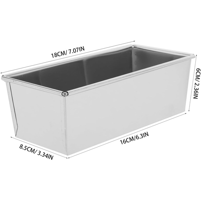 Форма для хліба Ciieeo з нержавіючої сталі, міцна форма для випікання хліба без кришки, універсальна форма для тостів для рівномірного випікання, легко миється, для домашнього та комерційного використання